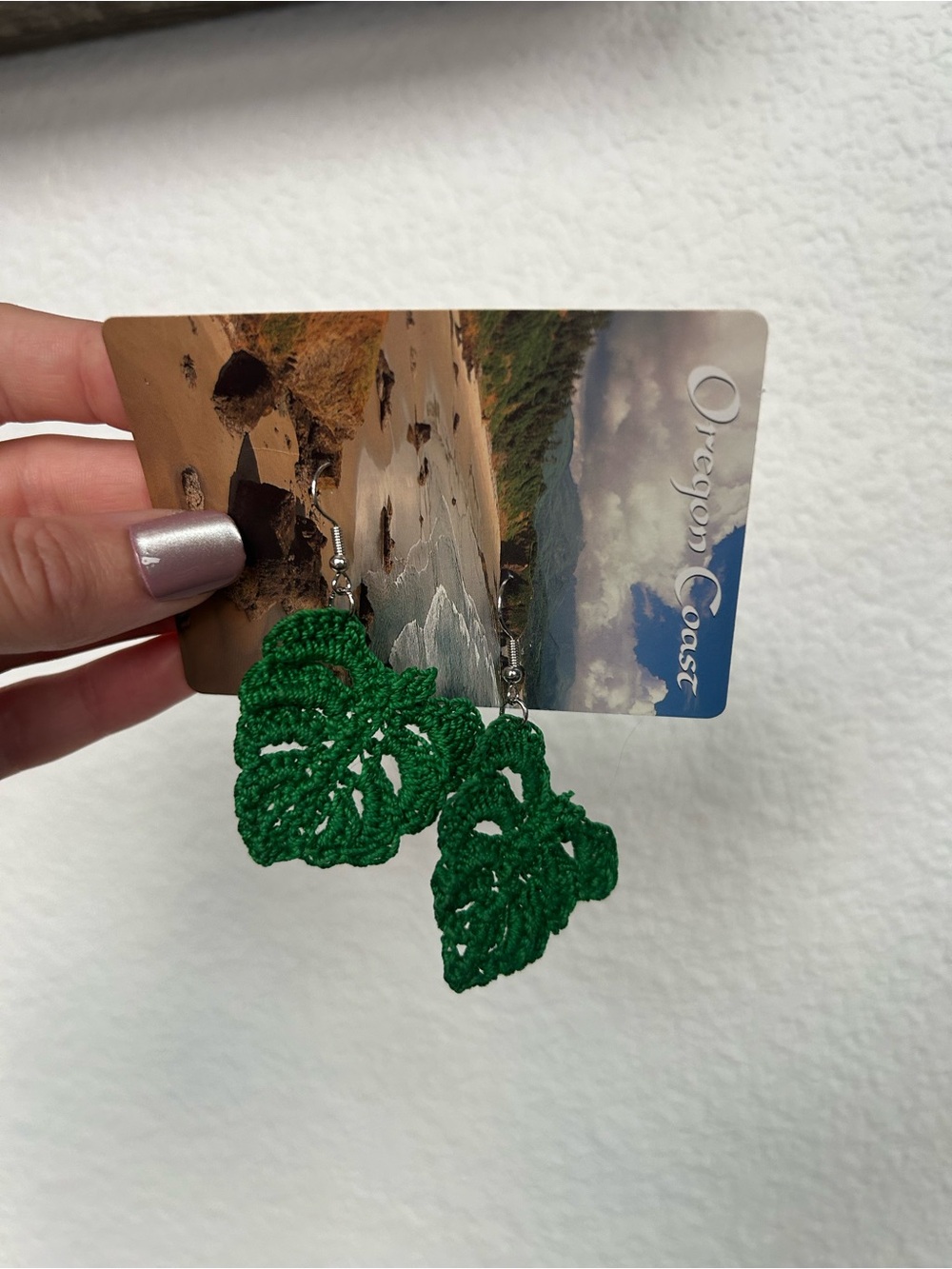 Monstera earrings